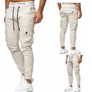 Herren Cargo Jogger Chino Stretch Hose Jogg Jeans Sweatpants Sweathose 3301 g