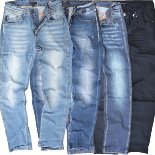 Herren Jeans  hose  Stretch Straight-Cut Gerades Bein