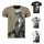 Herren Vintage T-Shirt Basic Shirt  Kurzarm  Totenkopf  Skull  T-Shirt 9356