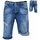 .Herren Bermuda Jeans Shorts Stretch Denim Kurze Capri Hose Sommer D135#