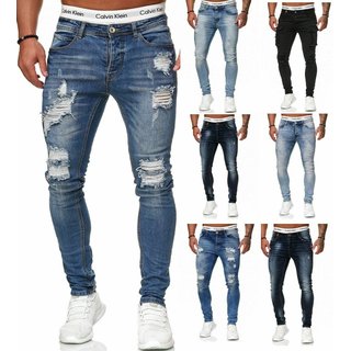 Herren Jeanshosen  Stretch Hose  Jeans  Slim fit  SUPER SKINNY Jeans Blau