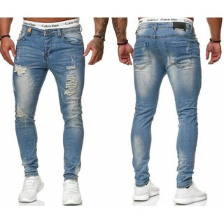Herren Jeanshosen  Stretch Hose  Slim fit   SKINNY Jeans Blau 2020