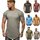 Oversize Herren Vintage T-Shirt Basic Shirt Round Neck Zipper  SHORT  2018 9032