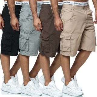 Herren Shorts Bermuda Cargo Pants Vintage Casual Sommer Capri Kurze Hose