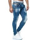 Designer Herren Jeans Hose Slim Skinny Fit Stretch R&ouml;hrenjeans Blau Schwarz