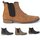 Herren Chelsea Boots Stiefel Holzoptik Business Blockabsatz Schuhe 840
