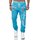 Herren Jogginghose Sporthose M&auml;nner Trainingshose Sweatpants (501)  blau- weiss L