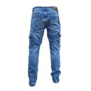 Herren Cargo Jeans Regular Slim Denim Hose Destroyed  Schwarz Grau Blau Neu 2024