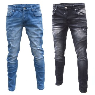 Franchi  Herren Jeans Hose  Stretch Jeanshose Regular Slim NEU Grau Schwarz Blau